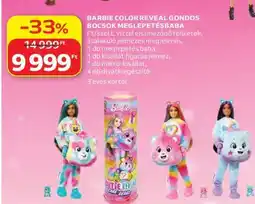Auchan BARBIE COLOR REVEAL GONDOS BOCSOK MEGLEPETÉSBABA ajánlat