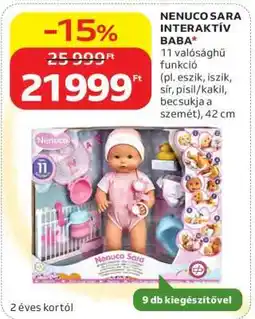 Auchan Nenuco Sara Interaktív Baba ajánlat