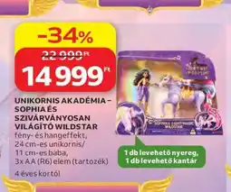 Auchan UNIKORNIS AKADÉMIA – SOPHIA ÉS SZIVÁRVÁNYOSAN VILÁGÍTÓ WILDSTAR ajánlat