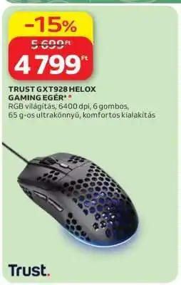 Auchan TRUST GXT928 HELOX GAMING EGÉR ajánlat