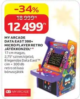 Auchan MY ARCADE DATA EAST 300+ MICRO PLAYER RETRO JÁTÉKKONZOL ajánlat