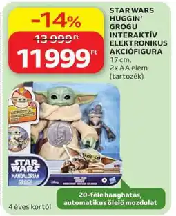 Auchan STAR WARS HUGGIN’ GROGU INTERAKTÍV ELEKTRONIKUS AKCIÓFIGURA ajánlat