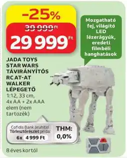 Auchan JADA TOYS STAR WARS TÁVIRÁNYÍTÓS RC AT-AT WALKER LÉPEGETŐ ajánlat