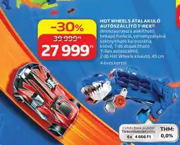 Auchan HOT WHEELS ÁTALAKULÓ AUTÓSZÁLLÍTÓ T-REX ajánlat