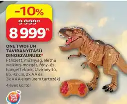 Auchan ONE TWO FUN TÁVIRÁNYÍTÁSÚ DINOSZAURUSZ ajánlat