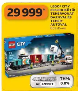 Auchan LEGO CITY 60509 KIKÖTŐI TEHERVONAT DARUVAL ÉS TEHER-AUTÓVAL ajánlat