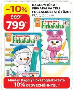 Auchan BAGOLYFIÓKA – FIRKAFALVA TÉLI FOGLALKOZTATÓ FÜZET ajánlat