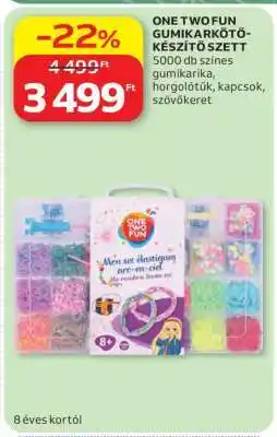 Auchan ONE TWO FUN GUMIKARKÖTŐ-KÉSZÍTŐ SZETT ajánlat