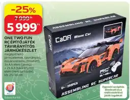 Auchan ONE TWO FUN RC ÉPÍTŐJÁTÉK TÁVIRÁNYÍTÓS JÁRMŰKÉSZLET ajánlat