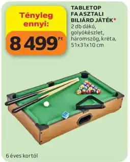 Auchan TABLETOP FA ASZTALI BILIÁRD JÁTÉK ajánlat