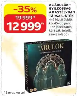 Auchan Az Árulók – Gyilkosság a Kastélyban Társasjáték ajánlat