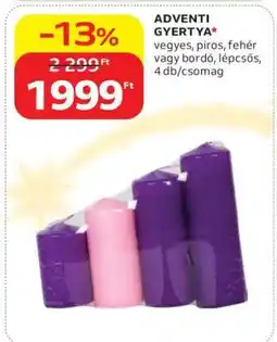 Auchan Adventi gyertya ajánlat