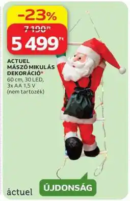 Auchan ACTUEL MÁSZÓ MIKULÁS DEKORÁCIÓ ajánlat