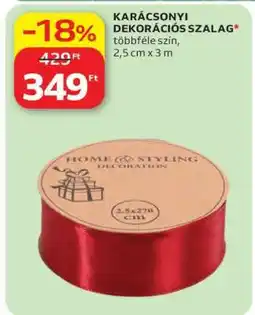 Auchan KARÁCSONYI DEKORÁCIÓS SZALAG ajánlat