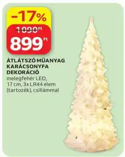 Auchan Átlátszó műanyag karácsonyfa dekoráció ajánlat