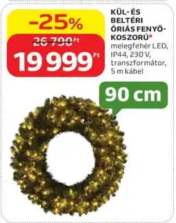 Auchan KÜL- ÉS BELTÉRI ÓRIÁS FENYŐKOSZORÚ ajánlat