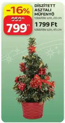 Auchan Díszített Asztali Műfenyő ajánlat