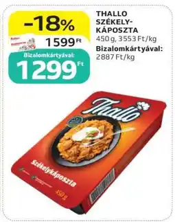 Auchan THALLO SZÉKELYKÁPOSZTA ajánlat