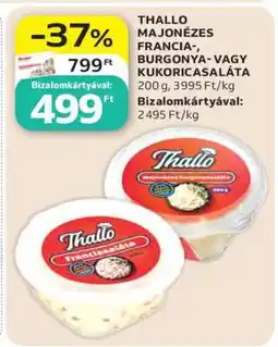 Auchan THALLO MAJONÉZES FRANCIA-, BURGONYA- VAGY KUKORICASALÁTA ajánlat