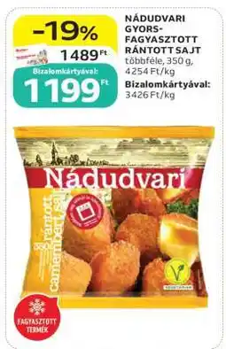 Auchan NÁDUDVARI GYORS-FAGYASZTOTT RÁNTOTT SAJT ajánlat