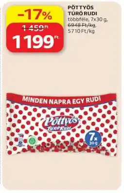 Auchan PÖTTYÖS Túró Rudi ajánlat