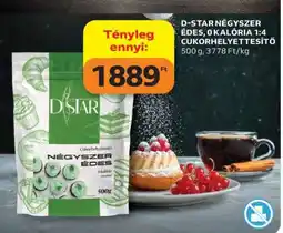 Auchan D-STAR Négyszer Édes, 0 kalória 1:4 cukorhelyettesítő ajánlat