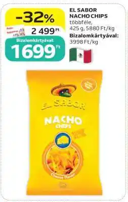 Auchan El Sabor Nacho chips ajánlat