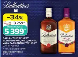 Auchan Ballantine's Finest Blended Skót, Wild, Brasil vagy Passionfruit Whisky ajánlat