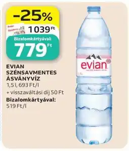 Auchan Evian Szénsavmentes Ásványvíz ajánlat