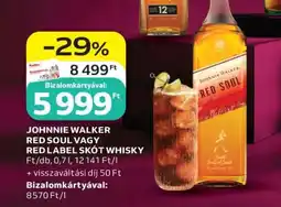 Auchan JOHNNIE WALKER RED SOUL VAGY RED LABEL SKÓT WHISKY ajánlat