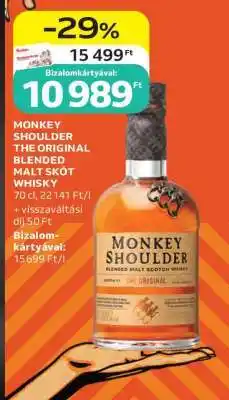 Auchan MONKEY SHOULDER THE ORIGINAL BLENDED MALT SKÓT WHISKY ajánlat