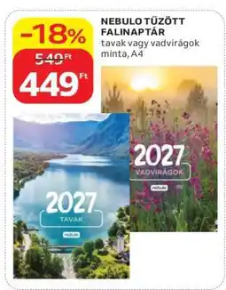 Auchan NEBULO TŰZÖTT FALINAPTÁR ajánlat