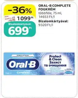 Auchan ORAL-B COMPLETE FOGKRÉM ajánlat