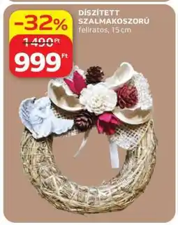 Auchan Díszített szalmakoszorú ajánlat
