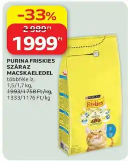 Auchan PURINA FRISKIES SZÁRAZ MACSKAELEDEL ajánlat