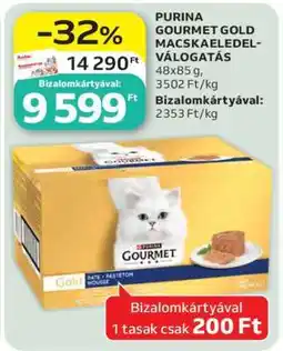 Auchan PURINA GOURMET GOLD MACSKAELEDEL-VÁLOGATÁS ajánlat