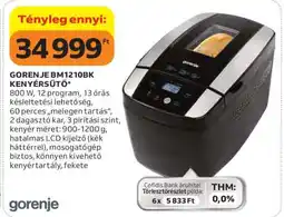 Auchan GORENJE BM1210BK KENYÉRSÜTŐ ajánlat
