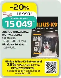 Auchan Julius-K9 száraz kutyaeledel ajánlat