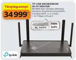 Auchan TP-LINK ARCHER BE230 WI-FI7 ROUTER ajánlat