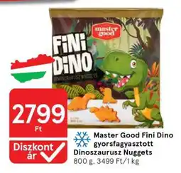 Tesco Master Good Fini Dino gyorsfagyasztott Dinoszaurusz Nuggets ajánlat