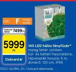 Tesco 140 LED hálós fényfüzér ajánlat