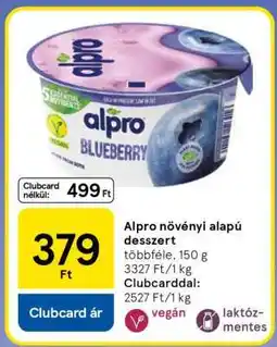 Tesco Alpro növényi alapú desszert ajánlat
