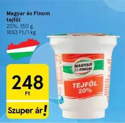 Tesco Magyar és Finom tejföl ajánlat
