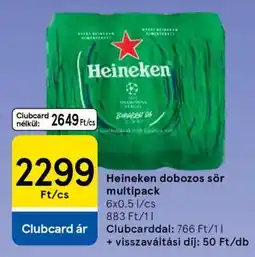 Tesco Heineken dobozos sör multipack ajánlat