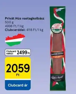 Tesco Privát Hús vastagkolbász ajánlat