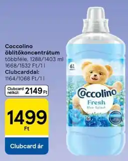 Tesco Coccolino öblítőkoncentrátum ajánlat