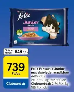 Tesco Felix Fantastic Junior macskaeledel aszpikban ajánlat