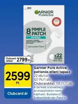 Tesco Garnier Pure Active pattanás elleni tapasz ajánlat