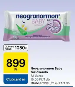 Tesco Neogranormon Baby törlőkendő ajánlat