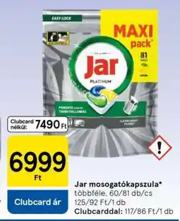 Tesco Jar mosogatókapszula ajánlat